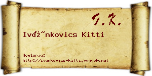 Ivánkovics Kitti névjegykártya