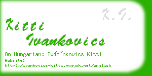 kitti ivankovics business card